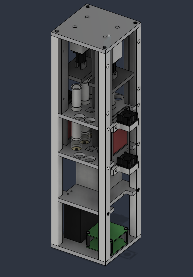 Fusion 360 model of the CubeSat payload